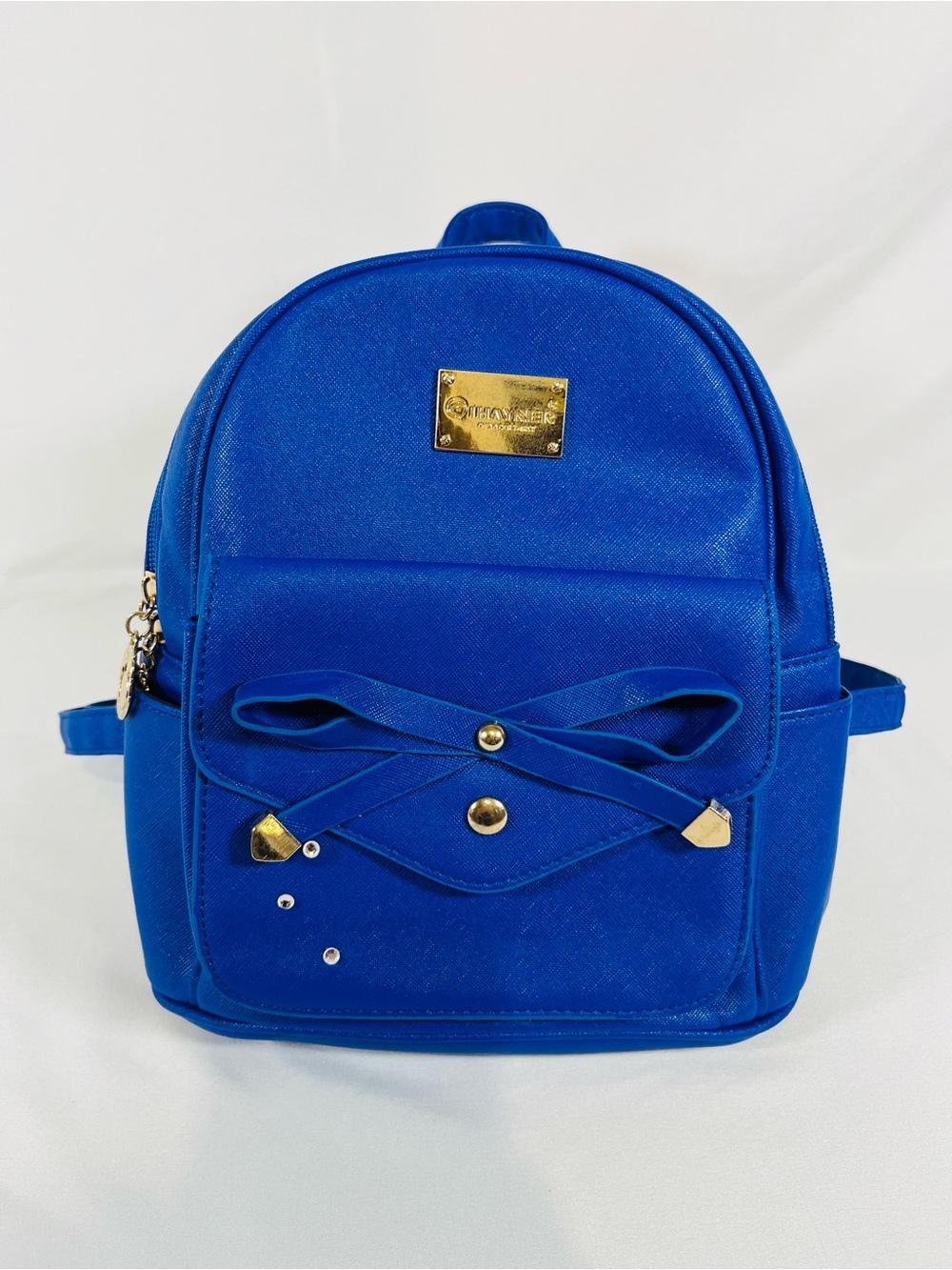 Royal Blue Mini Backpack with Bow Detail